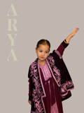 Burgundy velvet kids