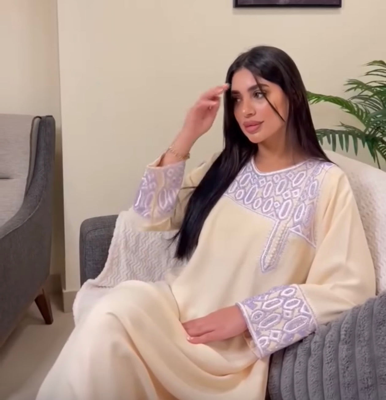 Beige and light purple